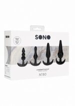 No. 80 - 4-piece butt plug set - black - obrazek 2