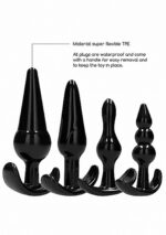 No. 80 - 4-piece butt plug set - black - obrazek 18
