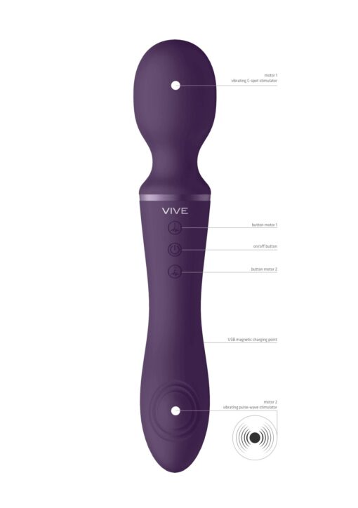 Enora - wand & vibrator - purple - obrazek 5