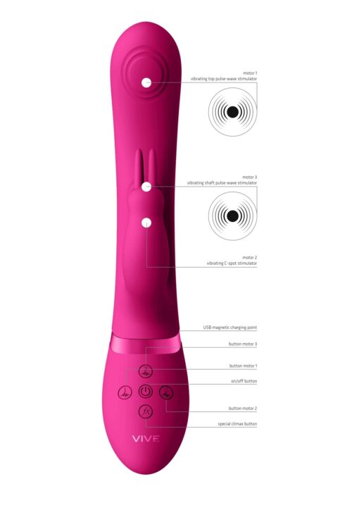 May - pulse-wave & c-spot & g-spot rabbit - pink - obrazek 6