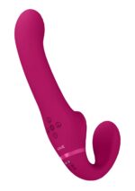 Ai - dual vibrating & air wave tickler strapless strapon - obrazek 4