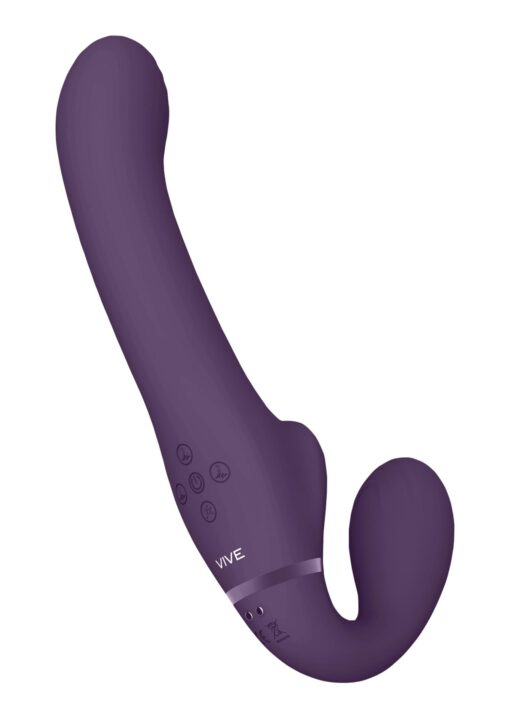 Ai - dual vibrating & air wave tickler strapless strapon - obrazek 3