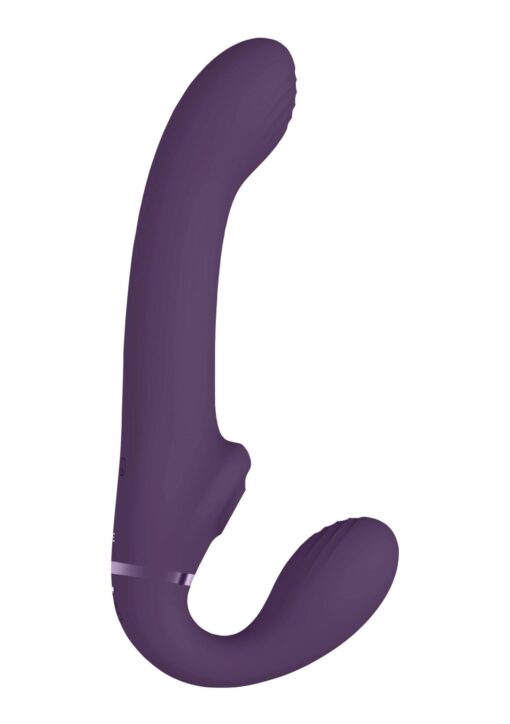 Ai - dual vibrating & air wave tickler strapless strapon - obrazek 5