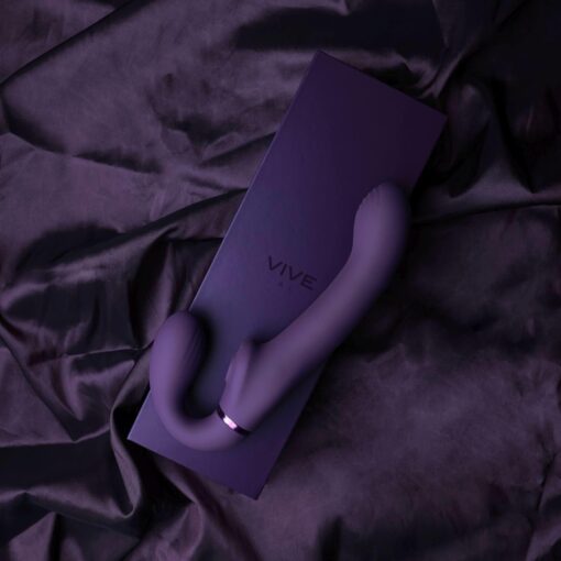 Ai - dual vibrating & air wave tickler strapless strapon - obrazek 8
