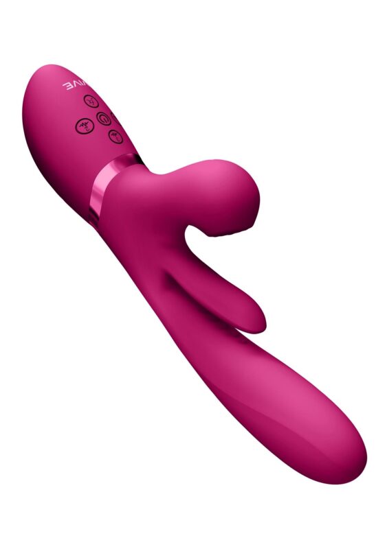 Kura - thrusting g-spot vibrator with flapping tongue and pulse wave stimulator - obrazek 4