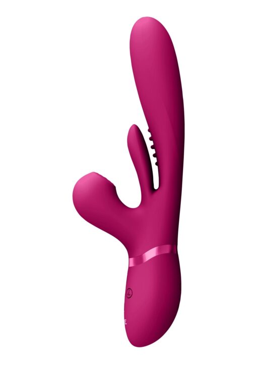 Kura - thrusting g-spot vibrator with flapping tongue and pulse wave stimulator - obrazek 5