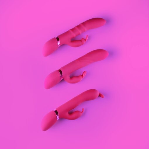 Stimulating rings, vibrating g-spot rabbit - pink - obrazek 9