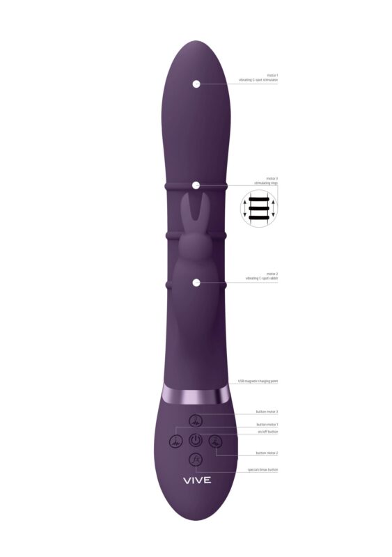 Sora - up & down stimulating rings, vibrating g-spot rabbit - obrazek 8