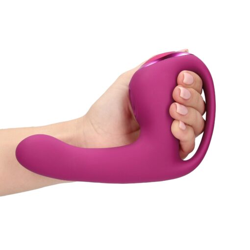 Riko - rechargeable triple action thumper with advanced finger motion & pulse wave stimulator - pink - obrazek 11