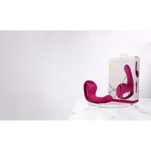 Riko - rechargeable triple action thumper with advanced finger motion & pulse wave stimulator - pink - obrazek 12