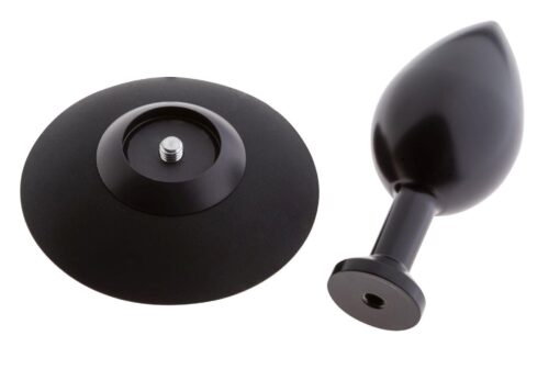 Malesation alu-plug with suction cup large, black - obrazek 3