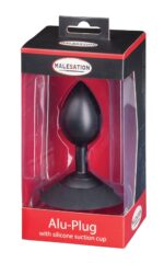 Malesation alu-plug with suction cup large, black - obrazek 6