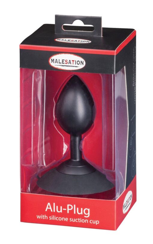 Malesation alu-plug with suction cup large, black - obrazek 6