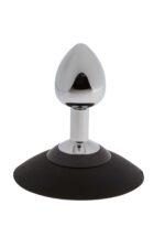 Malesation alu-plug with suction cup small, chrome - obrazek 2