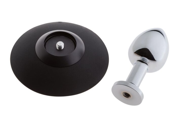 Malesation alu-plug with suction cup small, chrome - obrazek 3