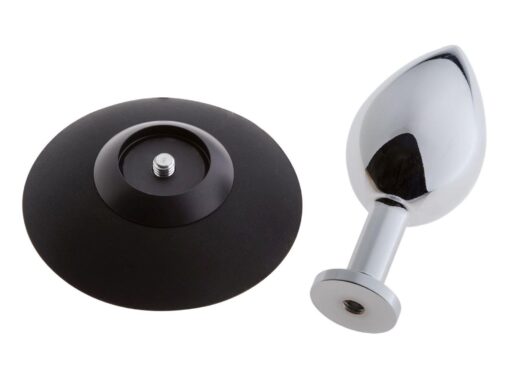 Malesation alu-plug with suction cup large, chrome - obrazek 3