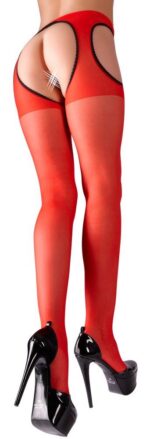 Sex tights red s/m - obrazek 4