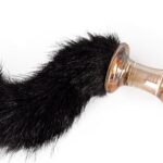 Szklany korek analny z ogonem