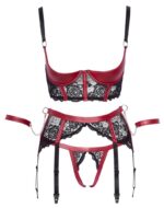 Shelf bra set black/red m - obrazek 7