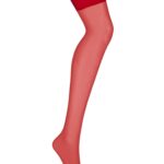 Obsessive S800 pończochy czerwone S/M