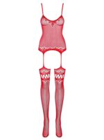 Obsessive zmysłowy bodystocking czerwone-f214