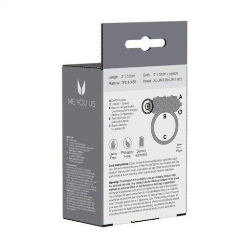 Pierścień- me you us classic smoke cock ring smoke - obrazek 4
