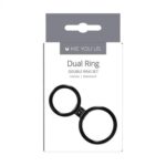 Pierścień- me you us dual ring cock ring black - obrazek 2