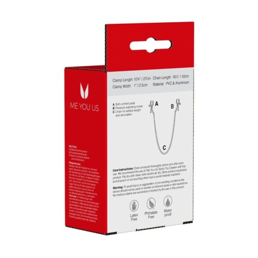 Stymulator- squeeze n please nipple chain silver - obrazek 4