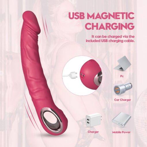 Realistic vibrator pink - obrazek 11