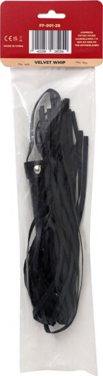 Fetish fever - velvet whip - black - obrazek 3