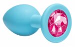 Plug-anal plug emotions cutie medium turquoise pink crystal - obrazek 3