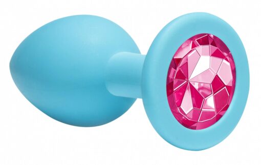Plug-anal plug emotions cutie medium turquoise pink crystal - obrazek 3
