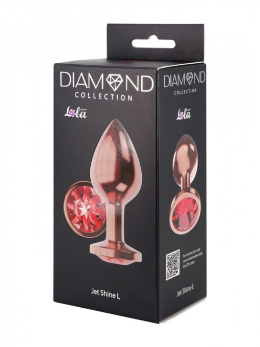 Plug-butt plug diamond ruby shine l rose gold - obrazek 4