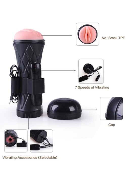 Masturbator-vibrating vagina cyber skin- latarka - obrazek 4