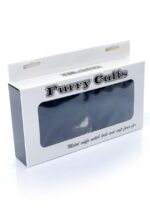 Kajdanki fetish b - series- furry cuffs black - obrazek 5
