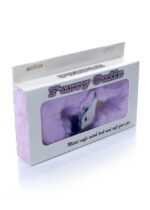 Kajdanki fetish b - series- furry cuffs purple - obrazek 5