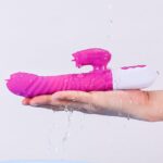 Wibrator-silicone vibrator usb 7 function and thrusting function / heating, purple - obrazek 2