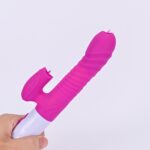 Wibrator-silicone vibrator usb 7 function and thrusting function / heating, purple - obrazek 3