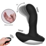 Wibrator-silicone massager usb 7 function + pulsator / heating black - obrazek 9
