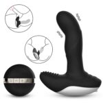 Wibrator-silicone massager usb 7 function + pulsator / heating black - obrazek 10