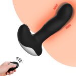 Wibrator-silicone massager usb 7 function + pulsator / heating black - obrazek 14