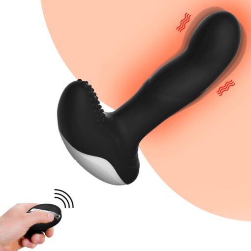 Wibrator-silicone massager usb 7 function + pulsator / heating black - obrazek 14