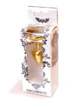 Plug-jewellery gold  heart plug- clear - obrazek 9