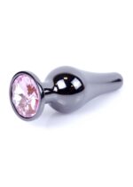 Plug-jewellery dark silver butt plug- rose - obrazek 7