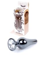 Plug-jewellery dark silver butt plug- clear - obrazek 9
