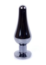 Plug-jewellery dark silver butt plug- clear - obrazek 5