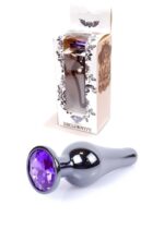 Plug-jewellery dark silver butt plug- purple - obrazek 9