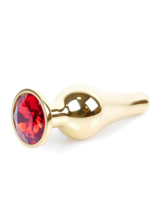 Plug-jewellery gold butt plug- red - obrazek 7