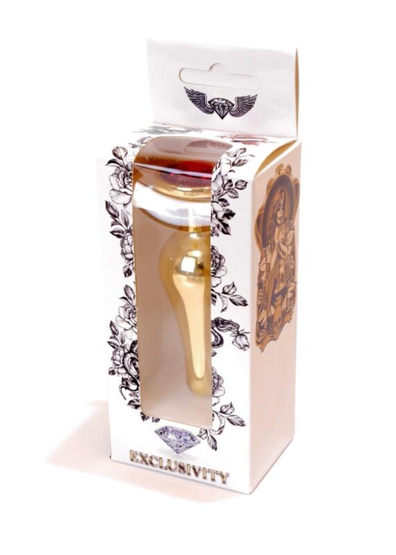 Plug-jewellery gold butt plug- red - obrazek 10