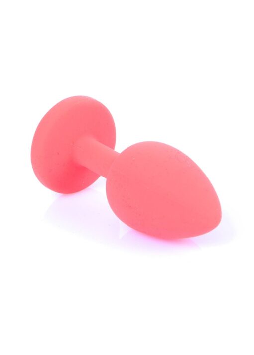 Plug-jewellery red silicon plug small- blue diamond - obrazek 3